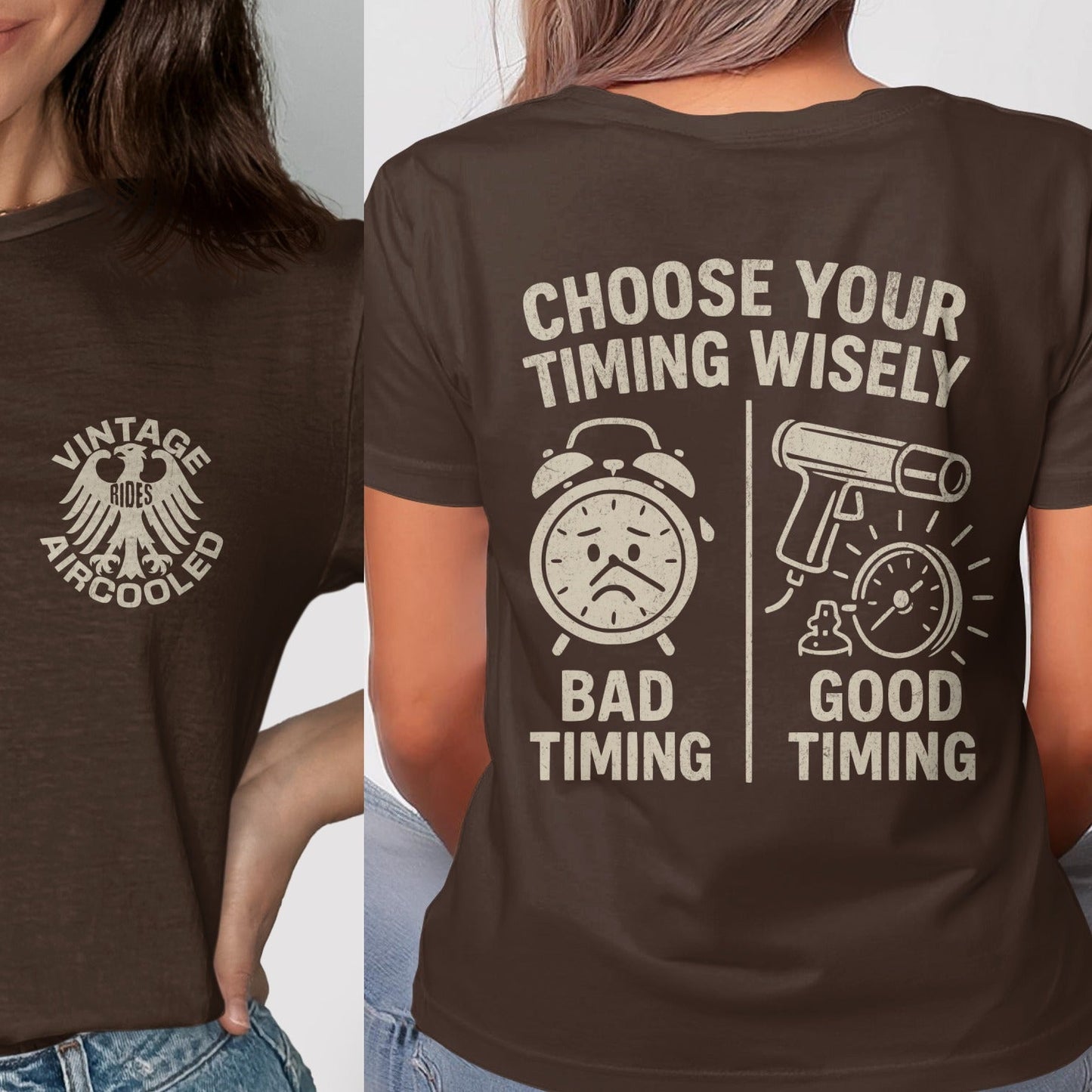 Vintage Aircooled Timing Wisely Graphic T-shirt product