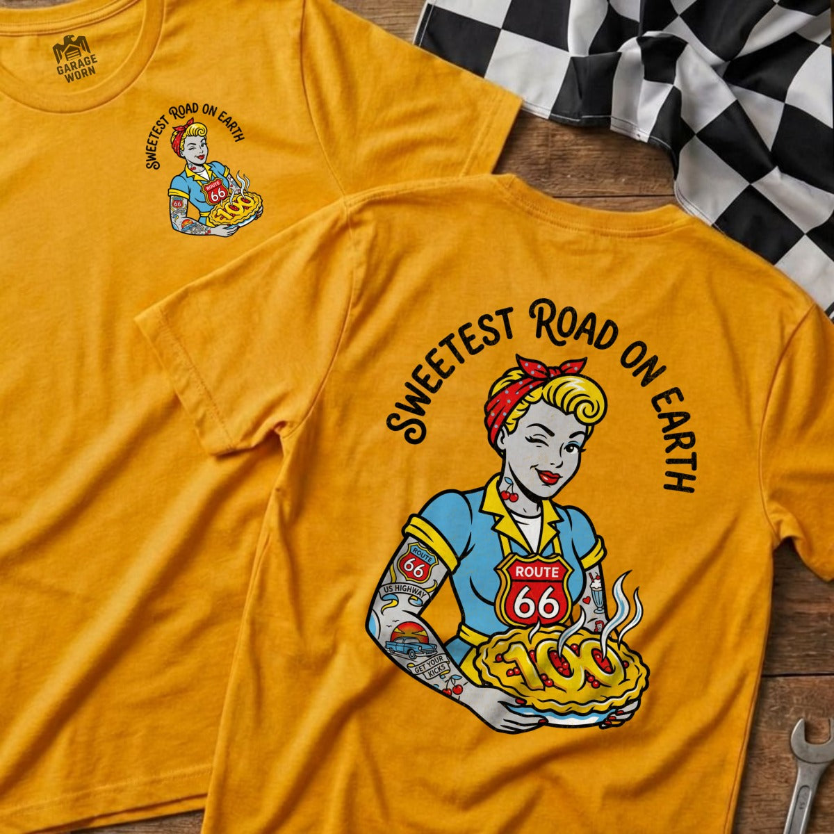 Pinup Woman Sweetest Road On Earth Route 66 product type