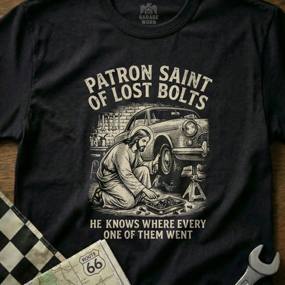 Patron Saint of Lost Bolts Car Mechanic Humor product type