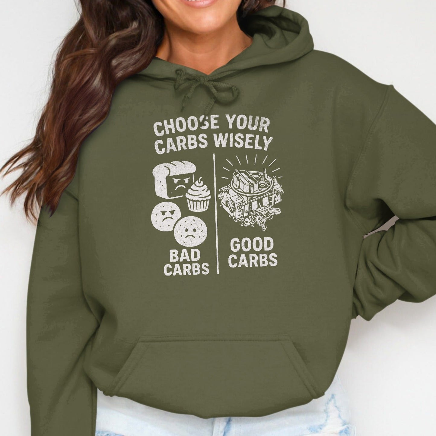 Choose Your Carbs Wisely Hoodie Statement Wear