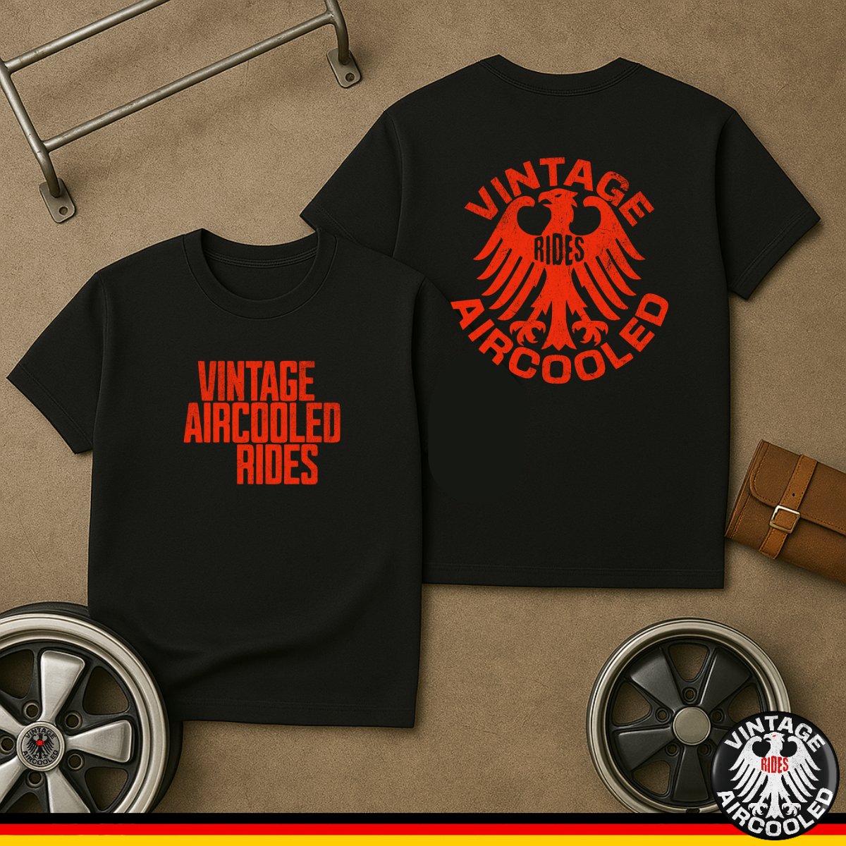 Vintage Aircooled Rides Graphic Tee Shirt product type