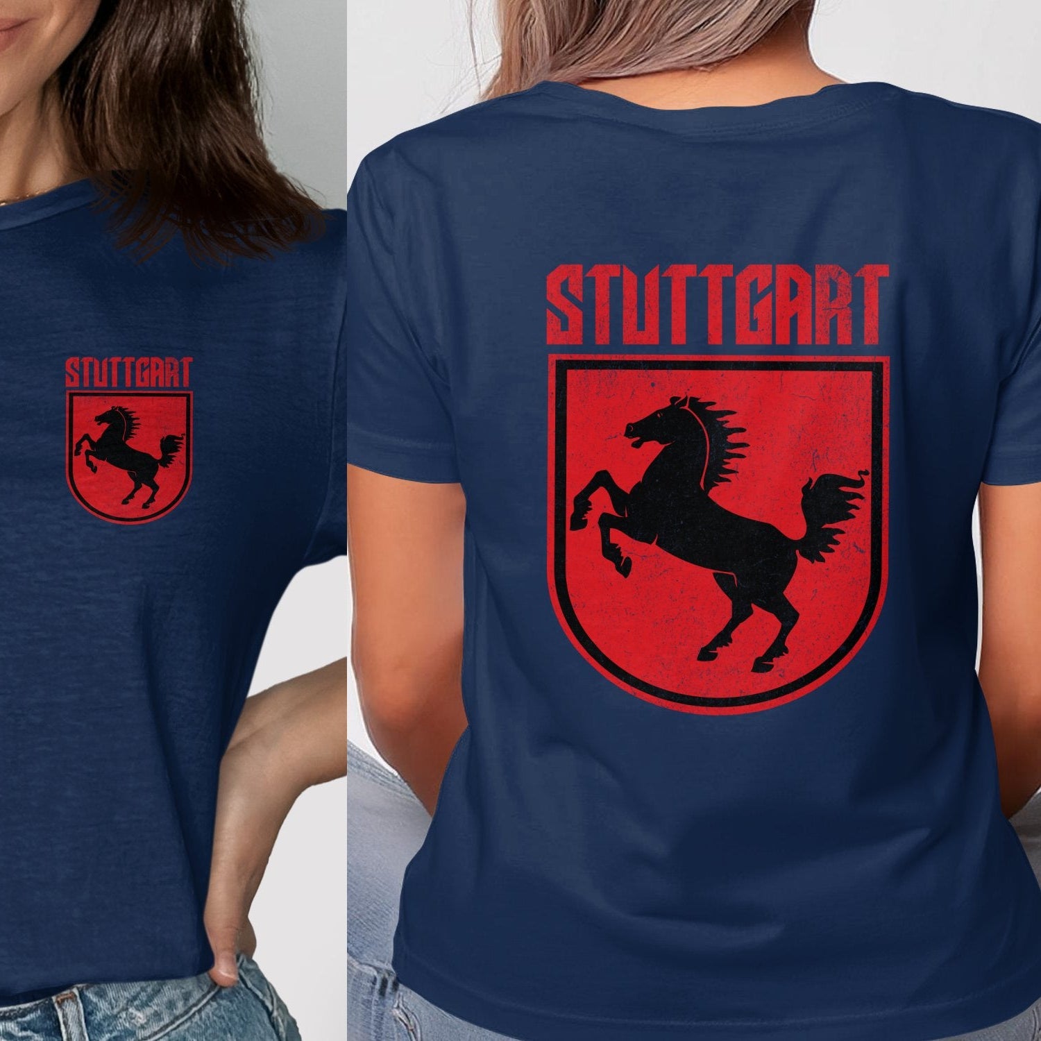Stuttgart Red Mustang Graphic Tee Shirt product