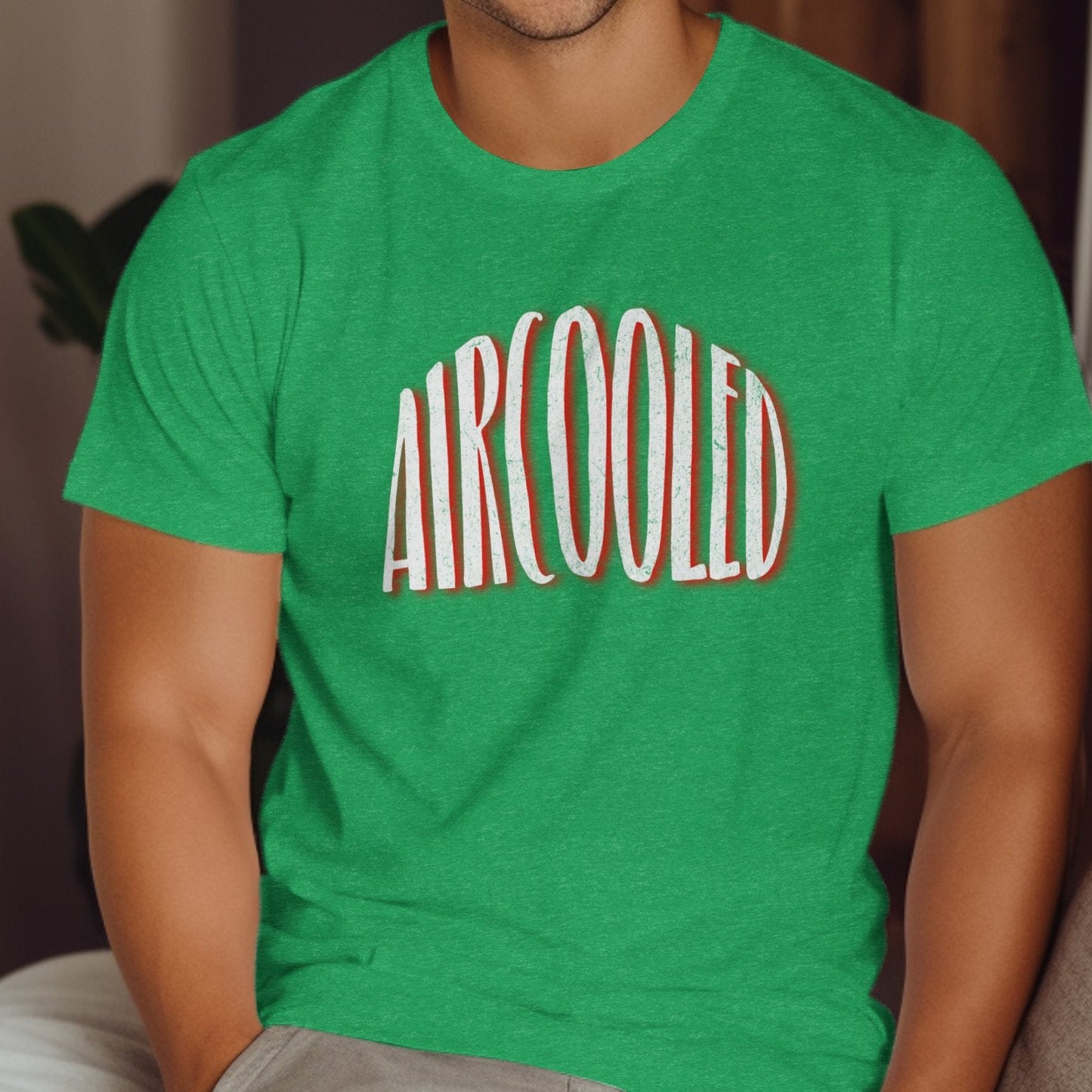 Vibrant Green Aircooled Print Casual T-shirt product