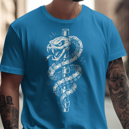 Bold Snake and Chain Design on Stylish T-shirt product
