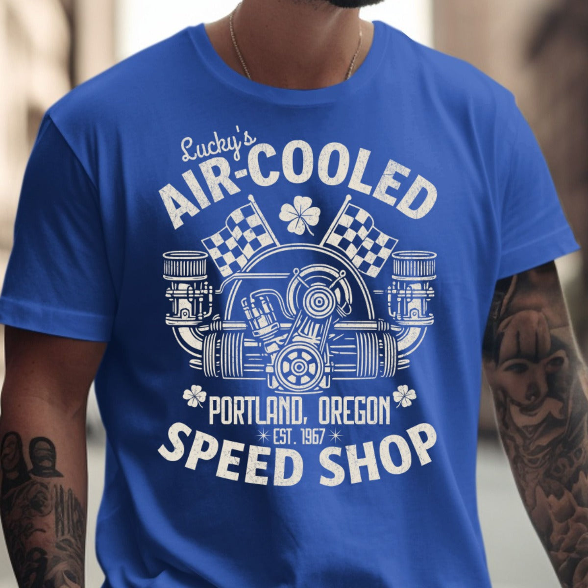Lucky's Air-Cooled Speed Shop Graphic T-Shirt product type