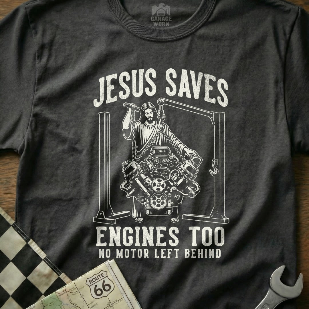 Jesus Saves Engines Too No Motor Left Behind product type