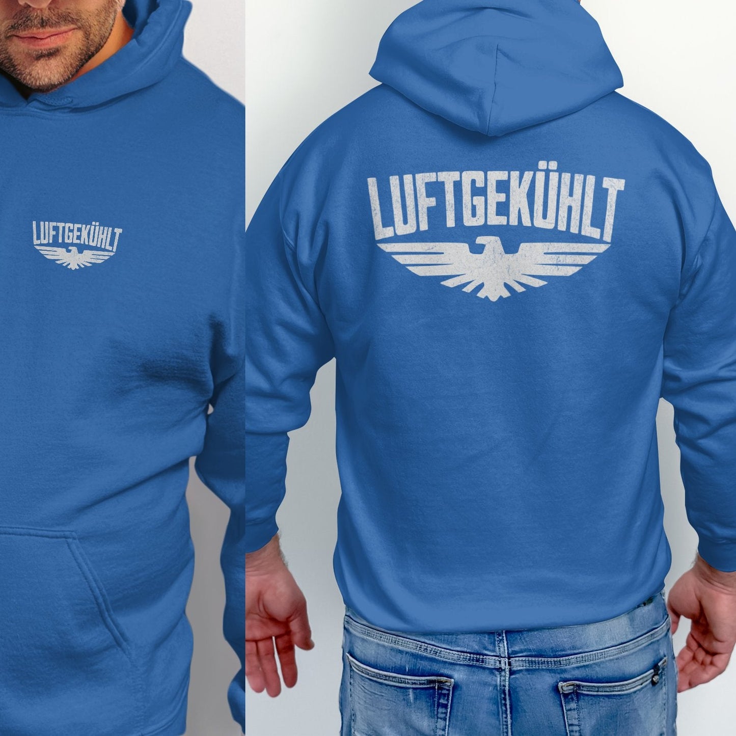 Blue Luftgekuhlt Hoodie with Eagle Logo product