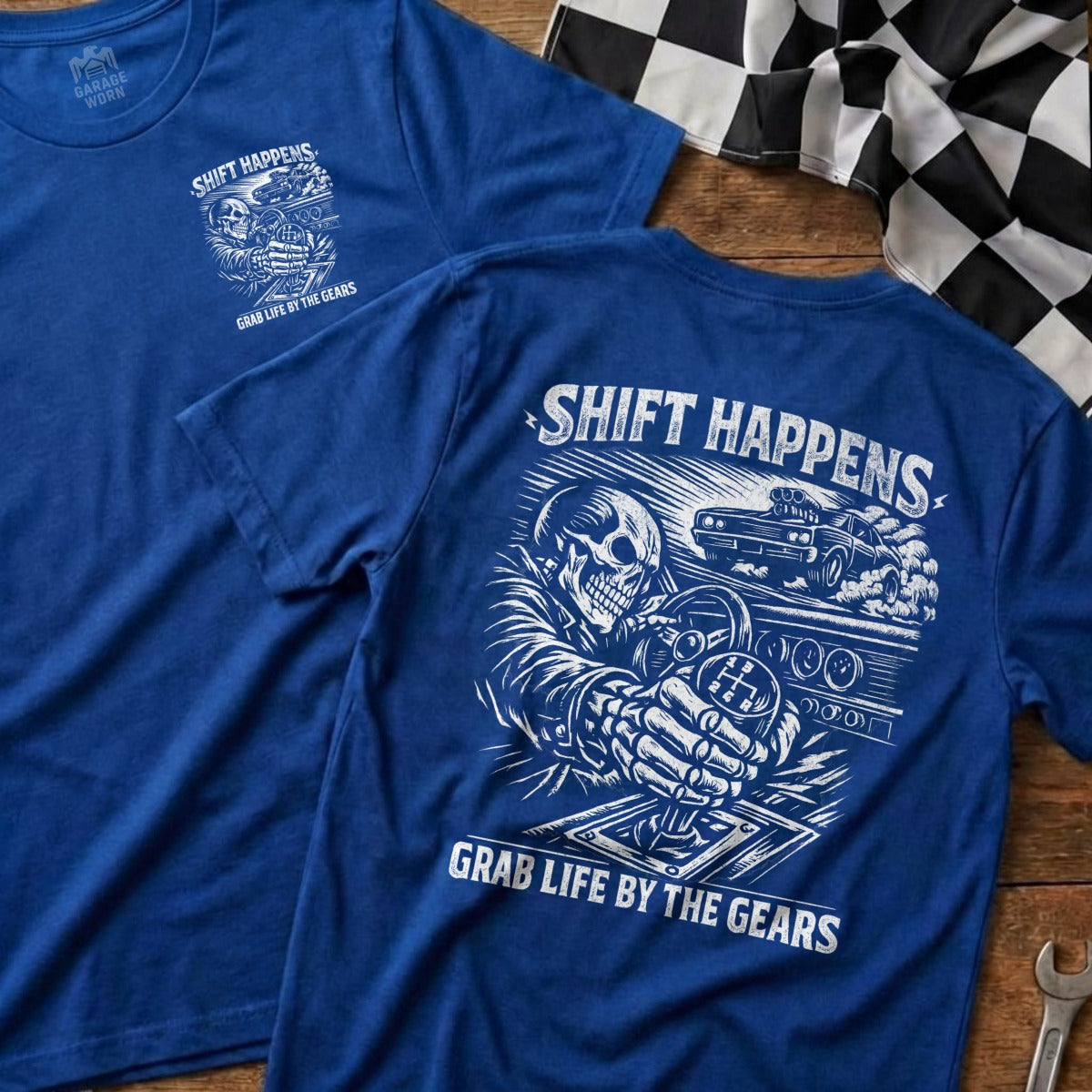 Shift Happens Grab Life By The Gears Graphic T-shirt