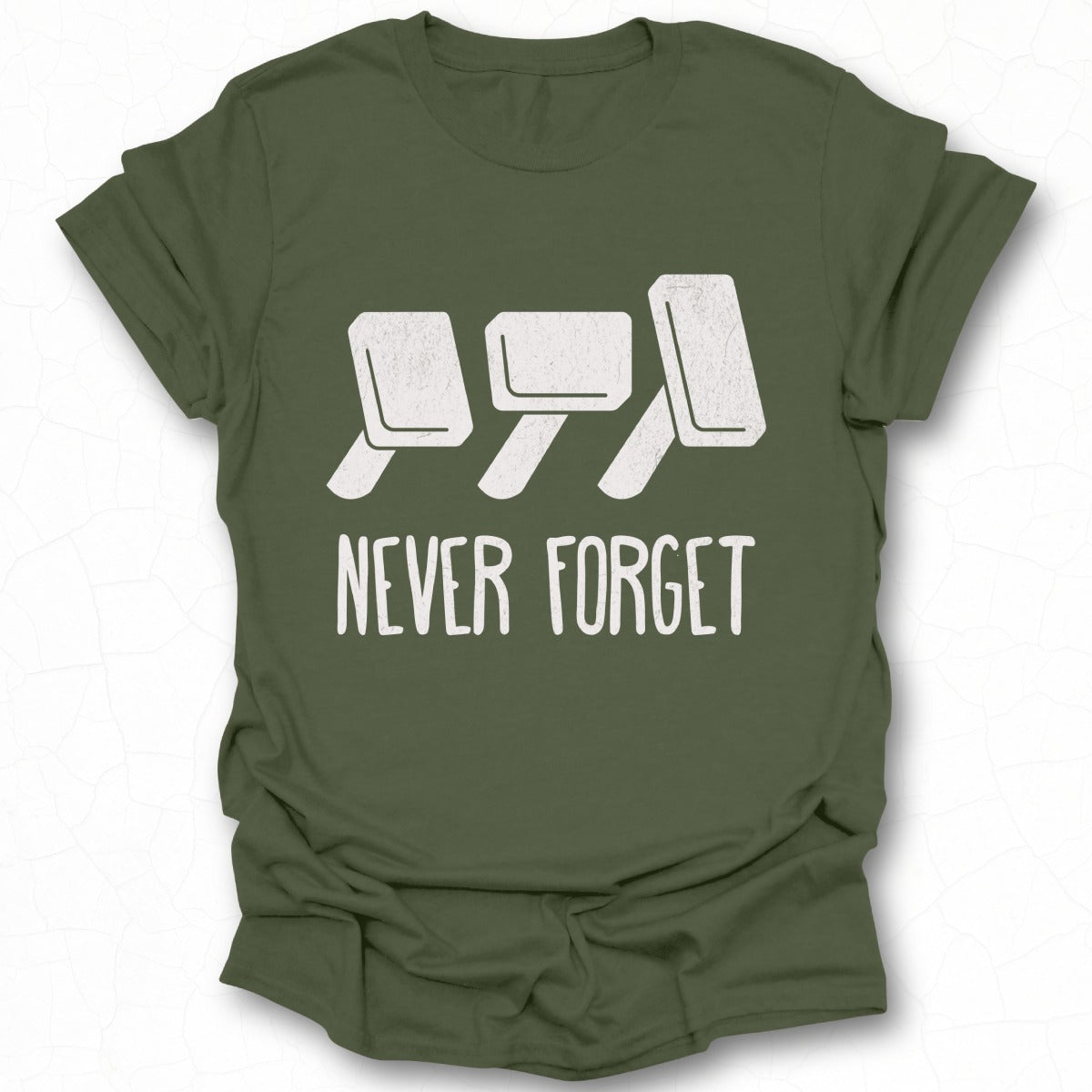 Never Forget Floppy Disk Icon Nostalgic T-Shirt