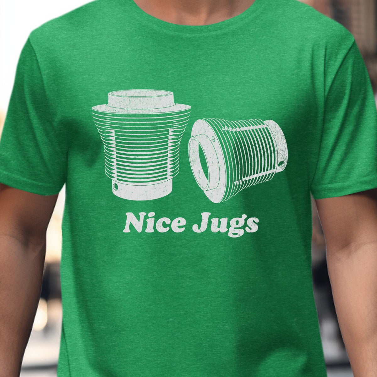 Funny Green Nice Jugs Graphic Print T-shirt product