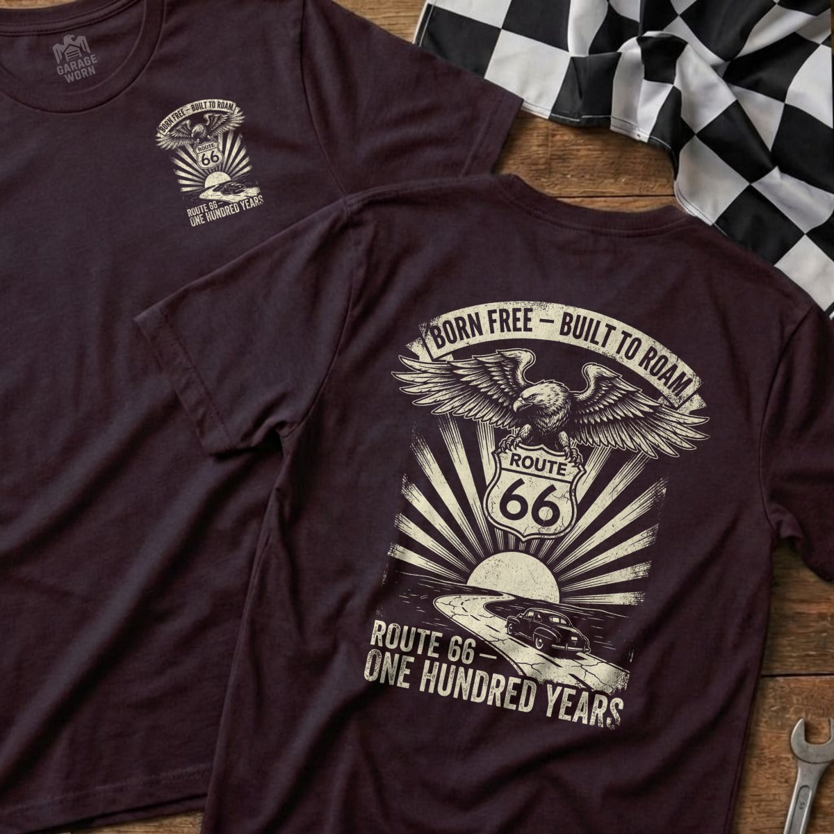 Born Free Built to Roam Route 66 One Hundred Years product type