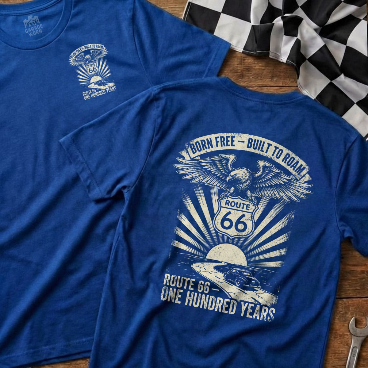 Garage Worn Born Free Built To Roam Route 66 product type
