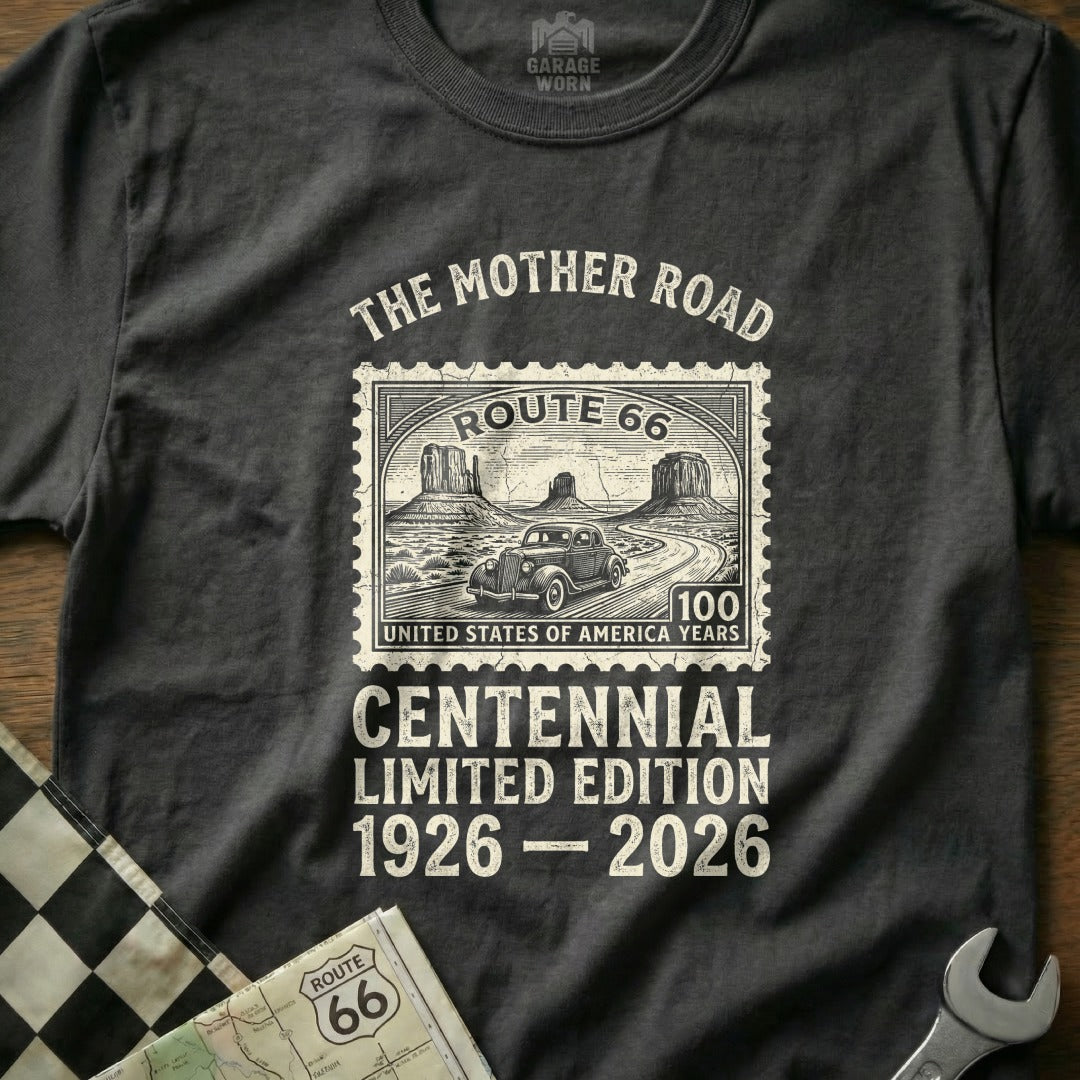 The Mother Road Route 66 Centennial Limited Edition 1926-2026 t-shirt.