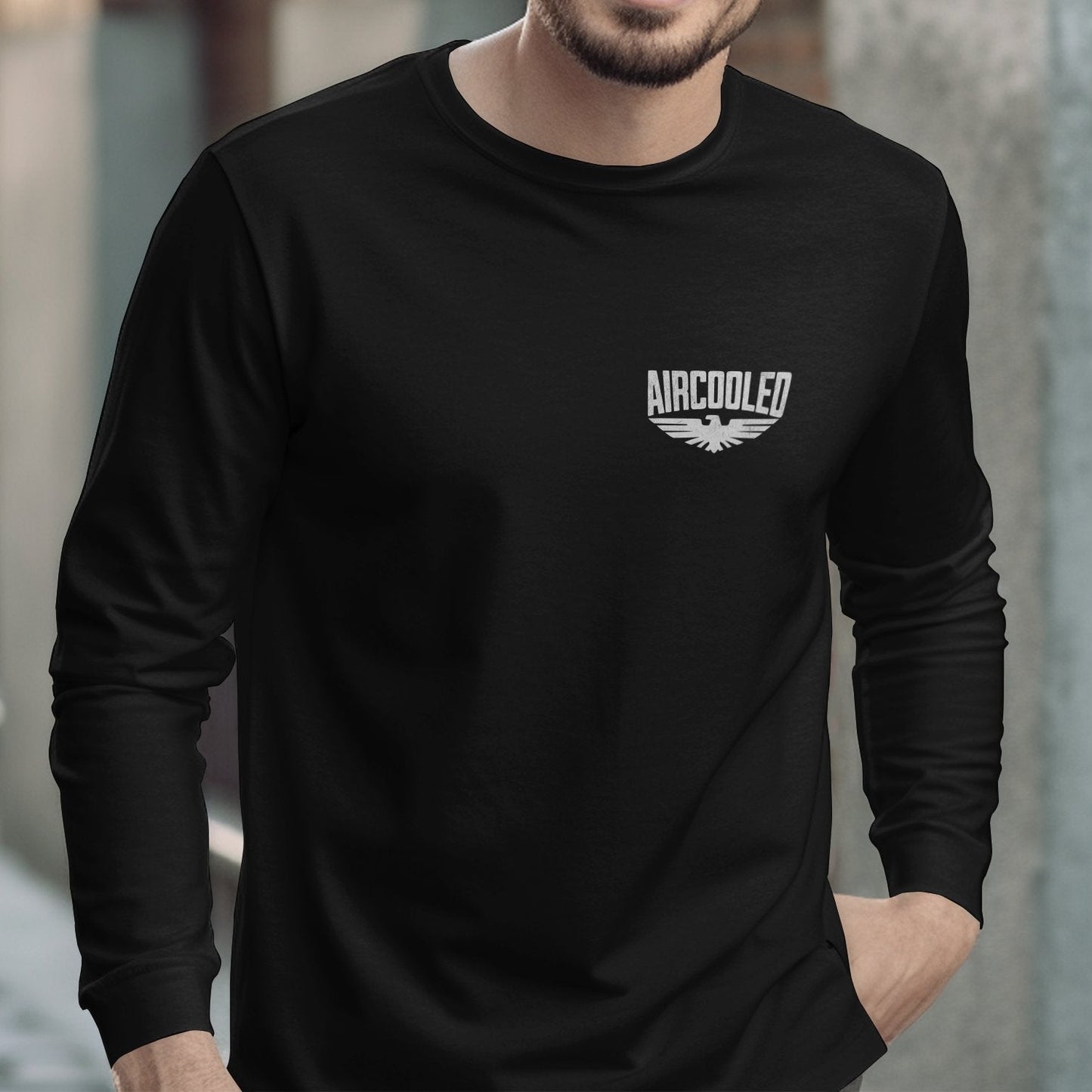 Aircooled Logo Printed Black Full Sleeve Shirt product