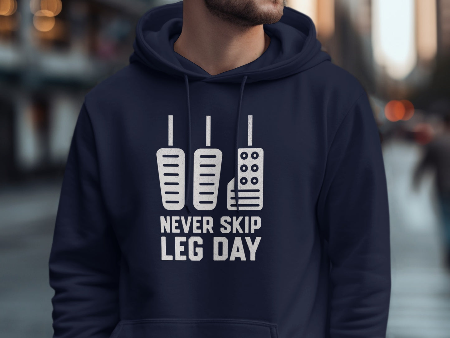 Never Skip Leg Day Graphic Hoodie Fitness Apparel