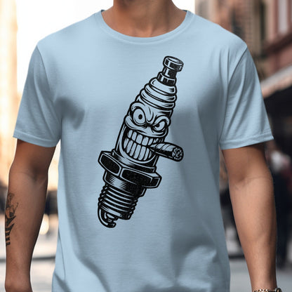 Spark Plug Smoking Cartoon Graphic Shirt product