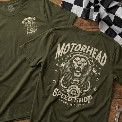 Motorhead Speed Shop Detroit Michigan Graphic T-shirt