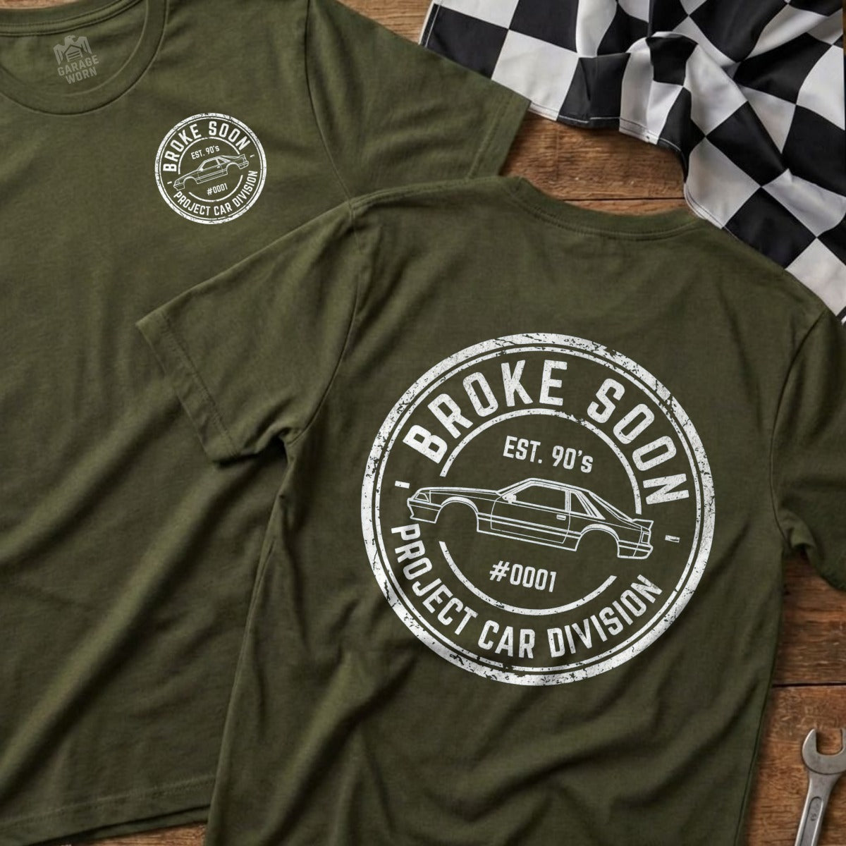 Broke Soon Project Car Division Est. 90's T-shirt