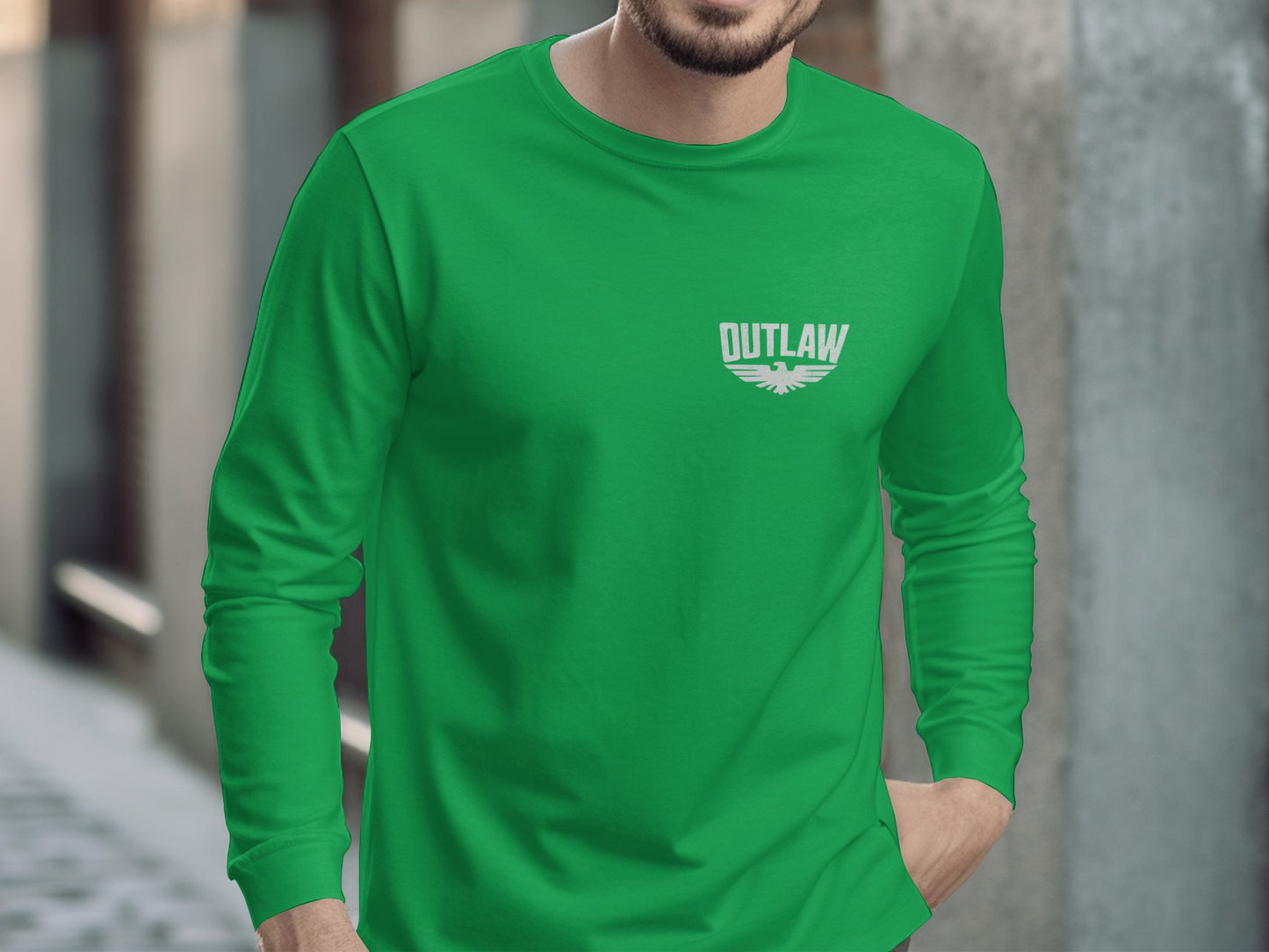 Outlaw Green Long Sleeve Shirt Casual Wear product type