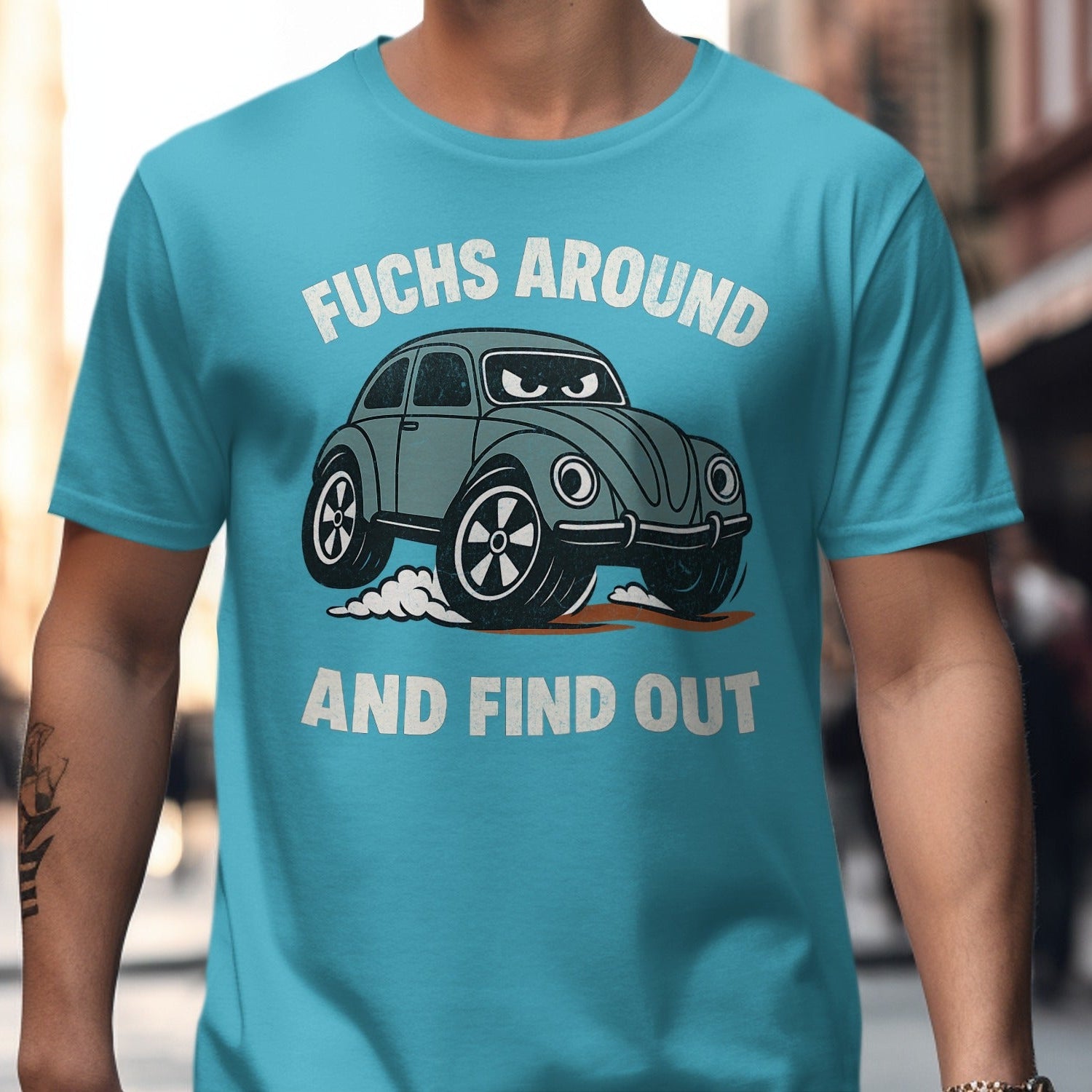 Fuchs Around And Find Out Car Graphic T-shirt product type