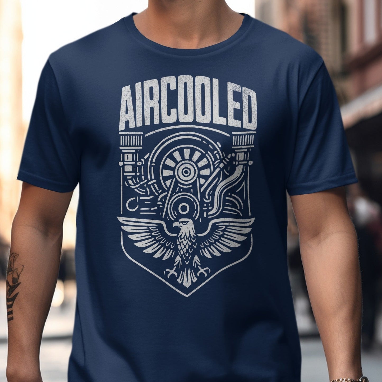 Aircooled Engine Graphic Urban Streetwear T-shirt product