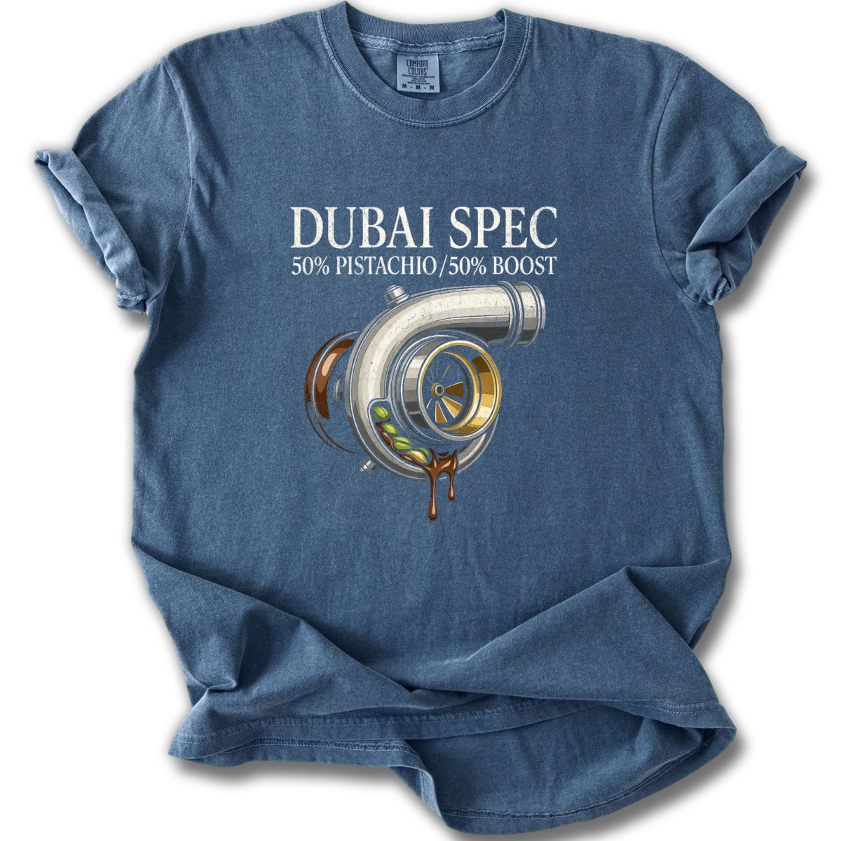 Dubai Spec 50% Pistachio 50% Boost Design T-shirt