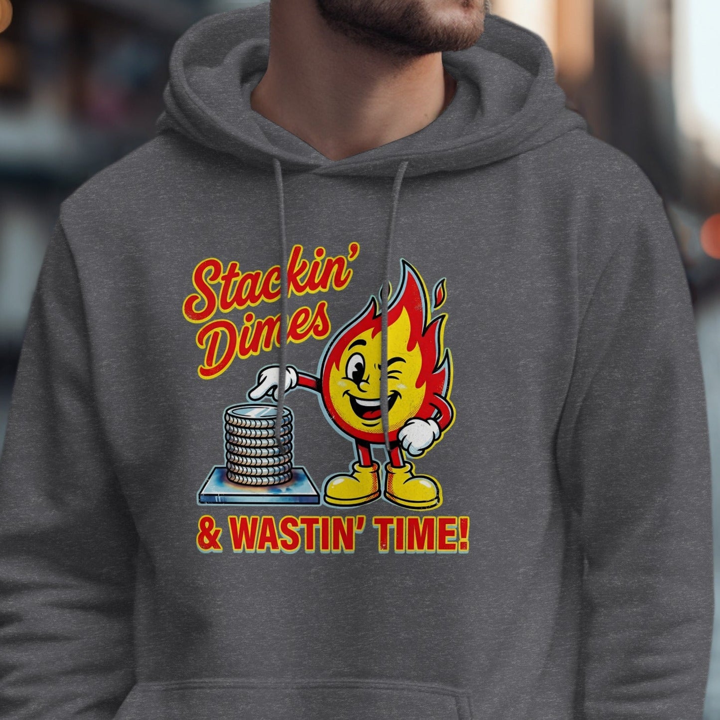 Stackin' Dimes and Wastin' Time Graphic Hoodie