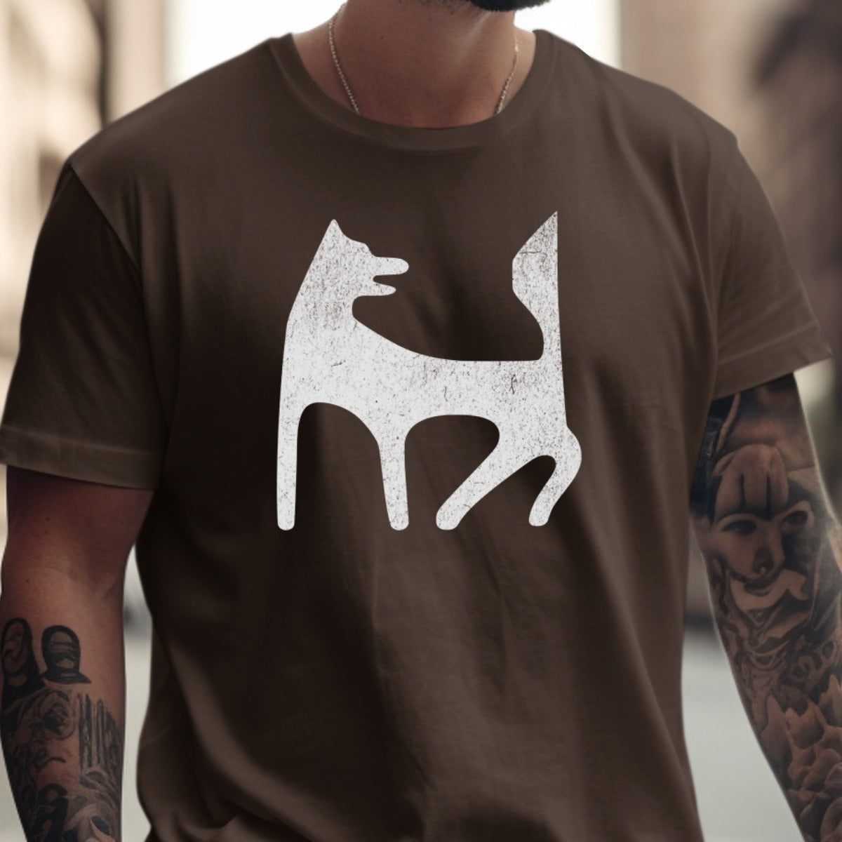 Vintage White Tribal Animal Graphic T-Shirt product type