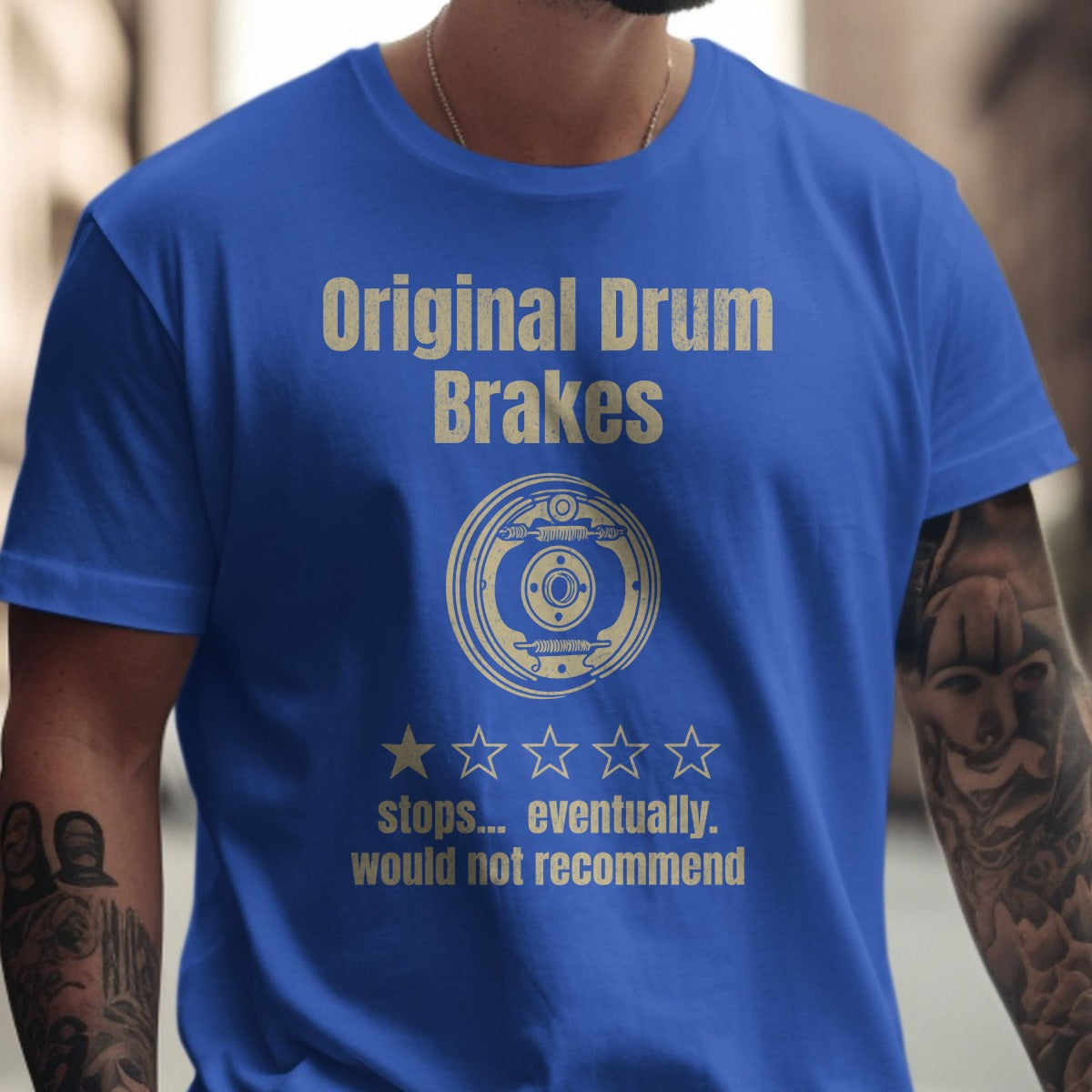 Original Drum Brakes Funny Graphic Tee Shirt product type