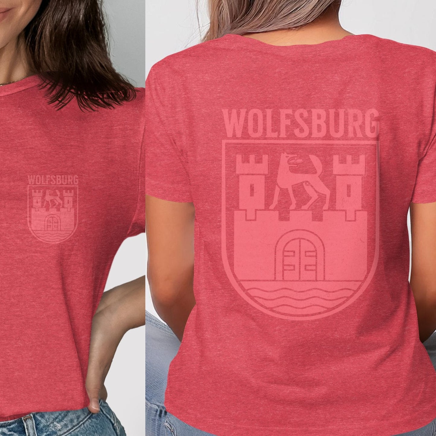 Wolfsburg Red Graphic Design Tee Shirt product type