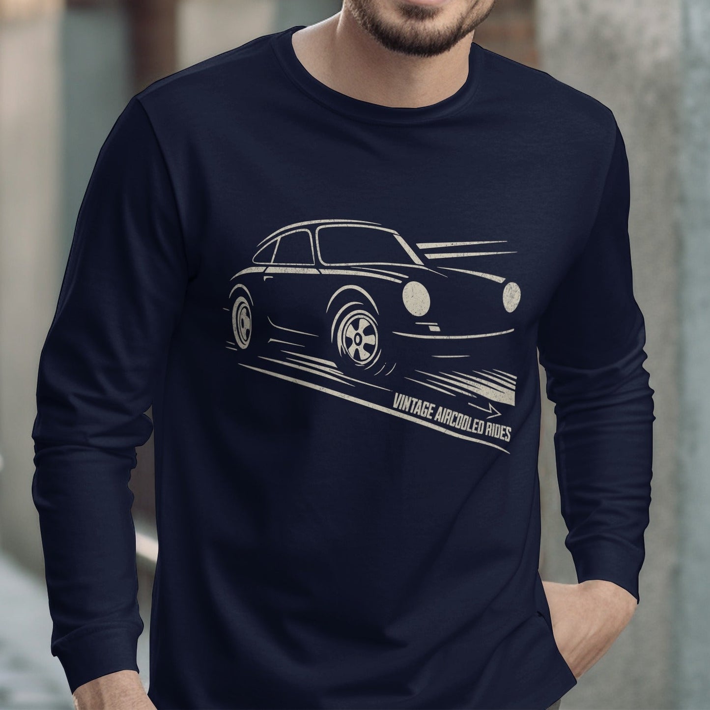 Vintage Racing Car Graphic Long Sleeve Shirt product type
