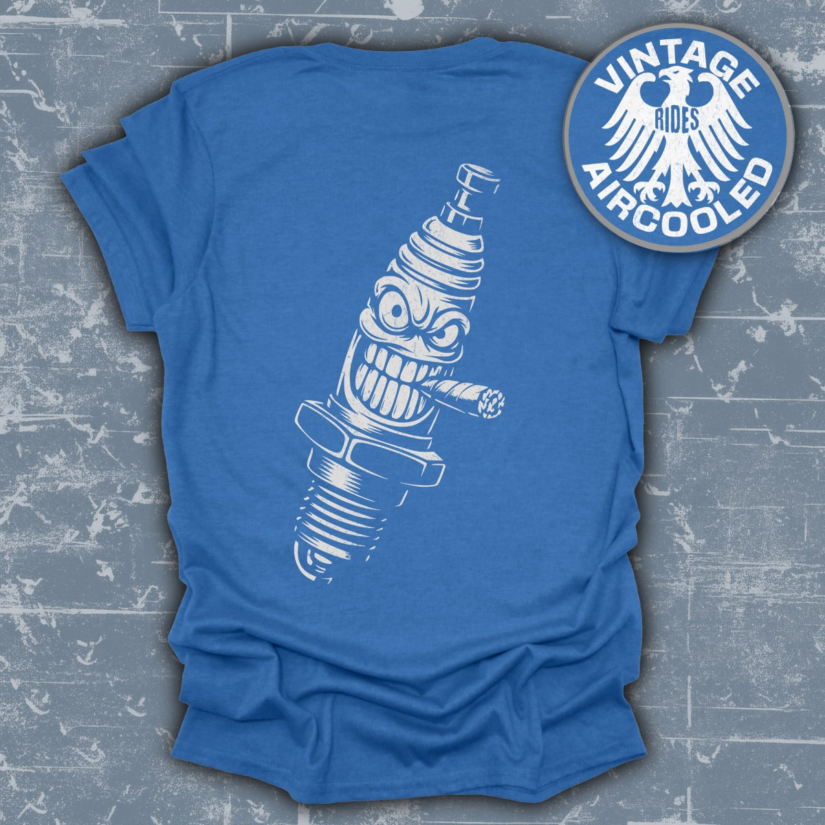 Vintage Rides Aircooled Spark Plug Graphic T-Shirt product type