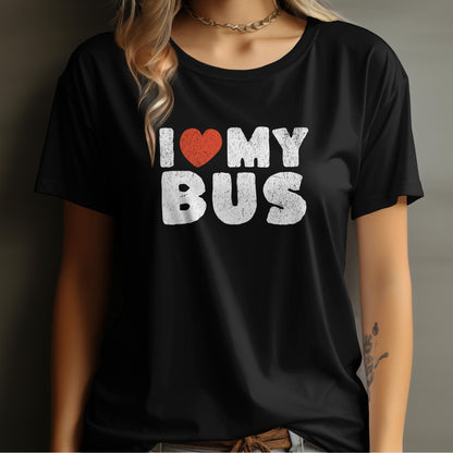 I Love My Bus Graphic Printed Casual Wear Shirt product type
