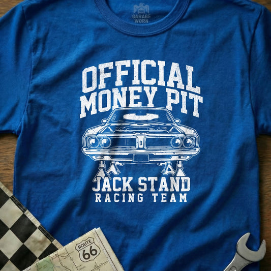 Official Money Pit Jack Stand Racing Team T-Shirt