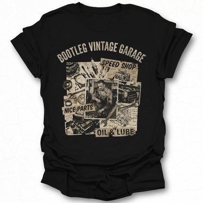 Bootleg Vintage Garage Speed Shop Nice Parts T-shirt