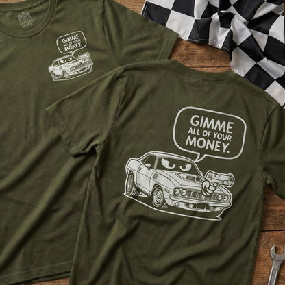 Garage Worn GIMME ALL OF YOUR MONEY Car Graphic product type