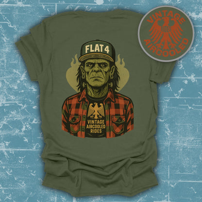 Flat4 Vintage Aircooled Rides Green Graphic Tee product