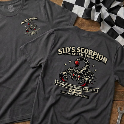 Sid's Scorpion Speed Shop Hollywood California T-Shirt