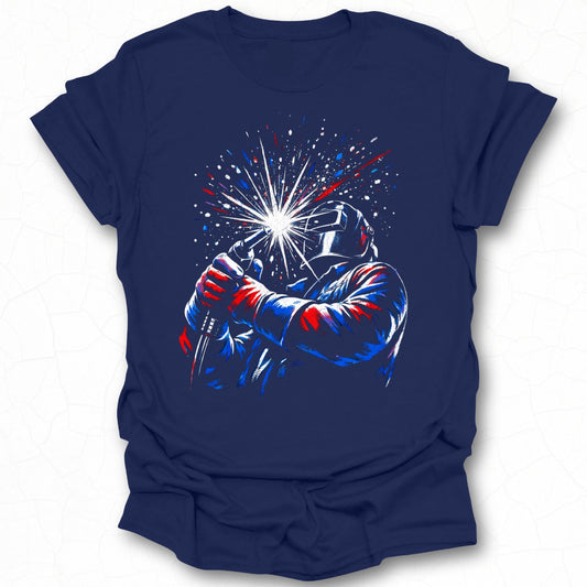 Welding Sparks Artwork Graphic Tee Shirt
