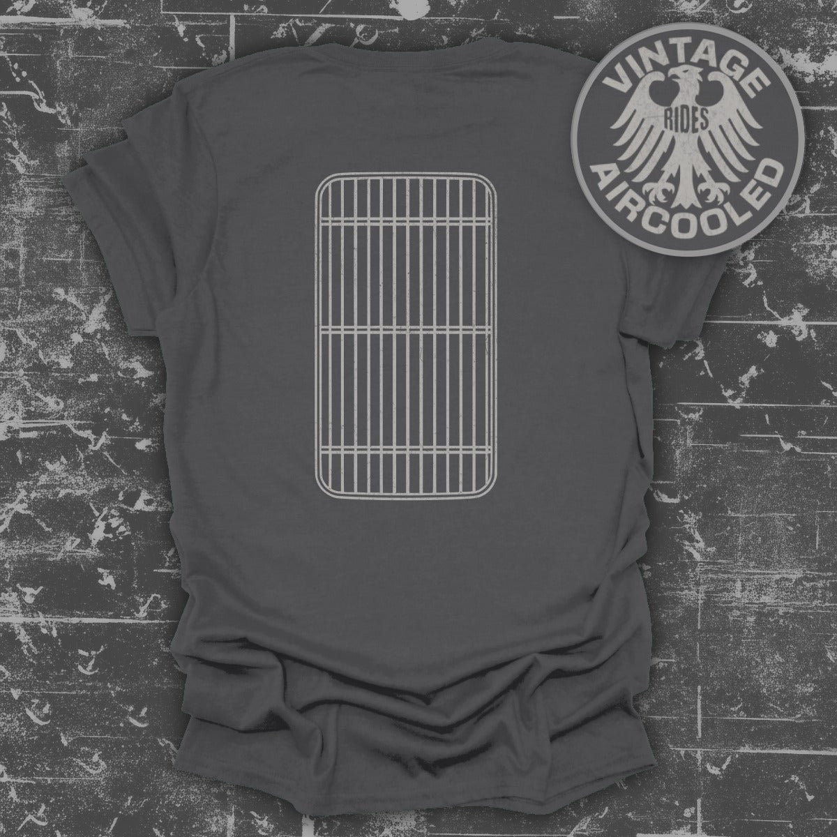 Vintage Rides Aircooled Grill Back Print T-shirt