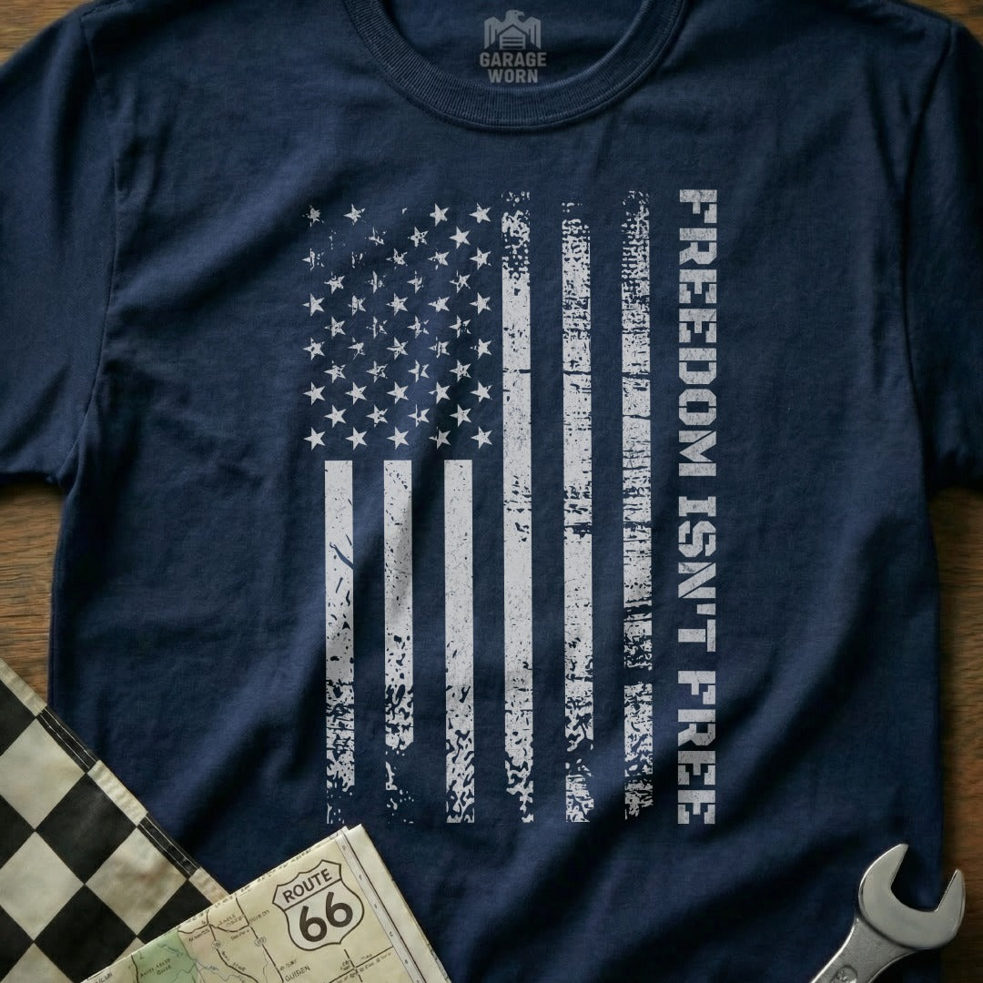 Distressed American Flag Freedom Isn't Free Navy product type
