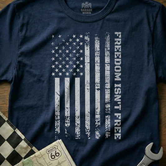 Distressed American Flag Freedom Isn't Free Navy product type
