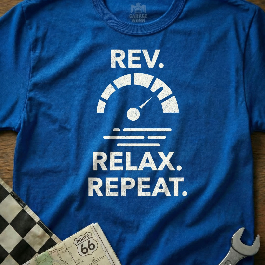 Rev Relax Repeat Graphic Tee for Casual Wear