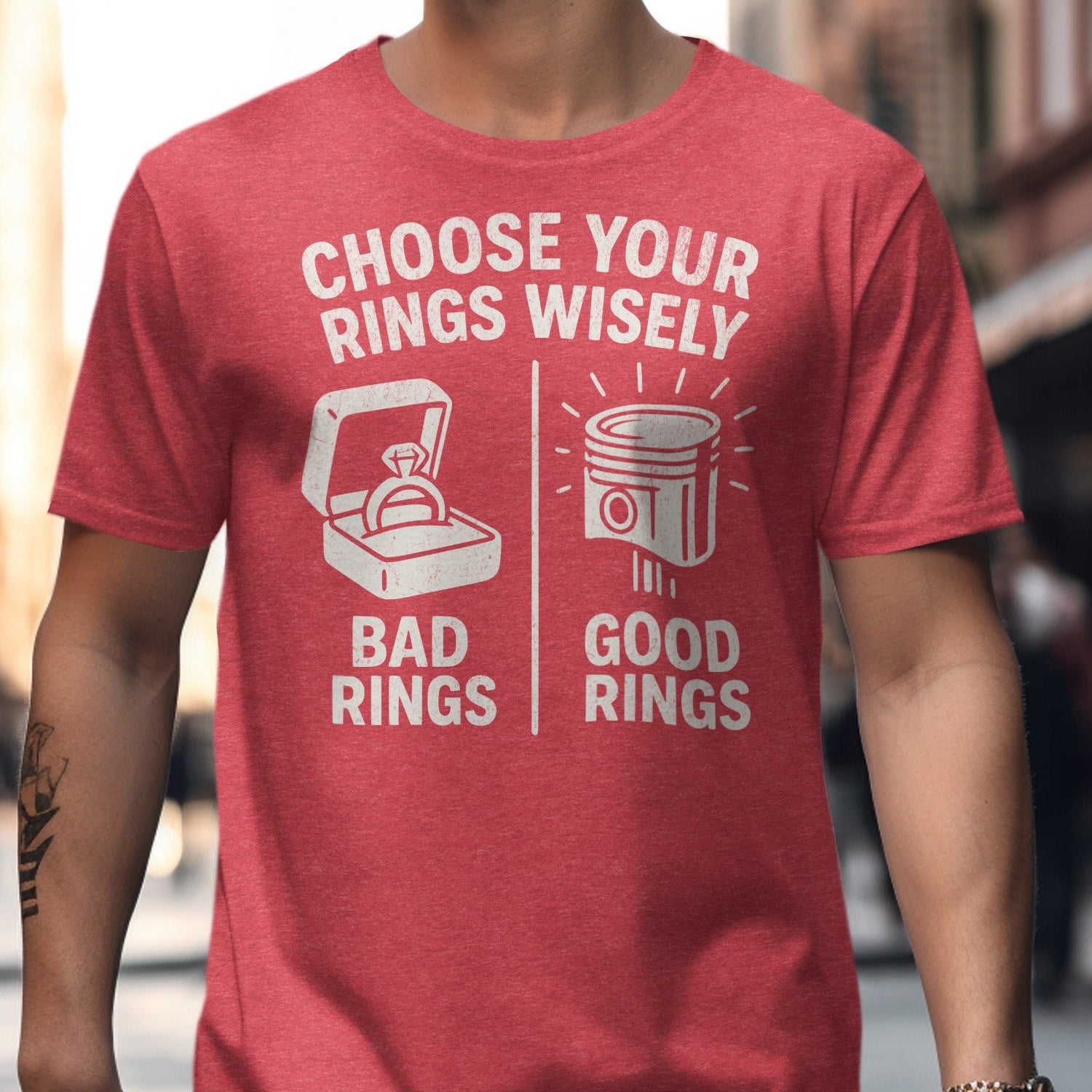 Choose Your Rings Wisely Humor T-shirt product type