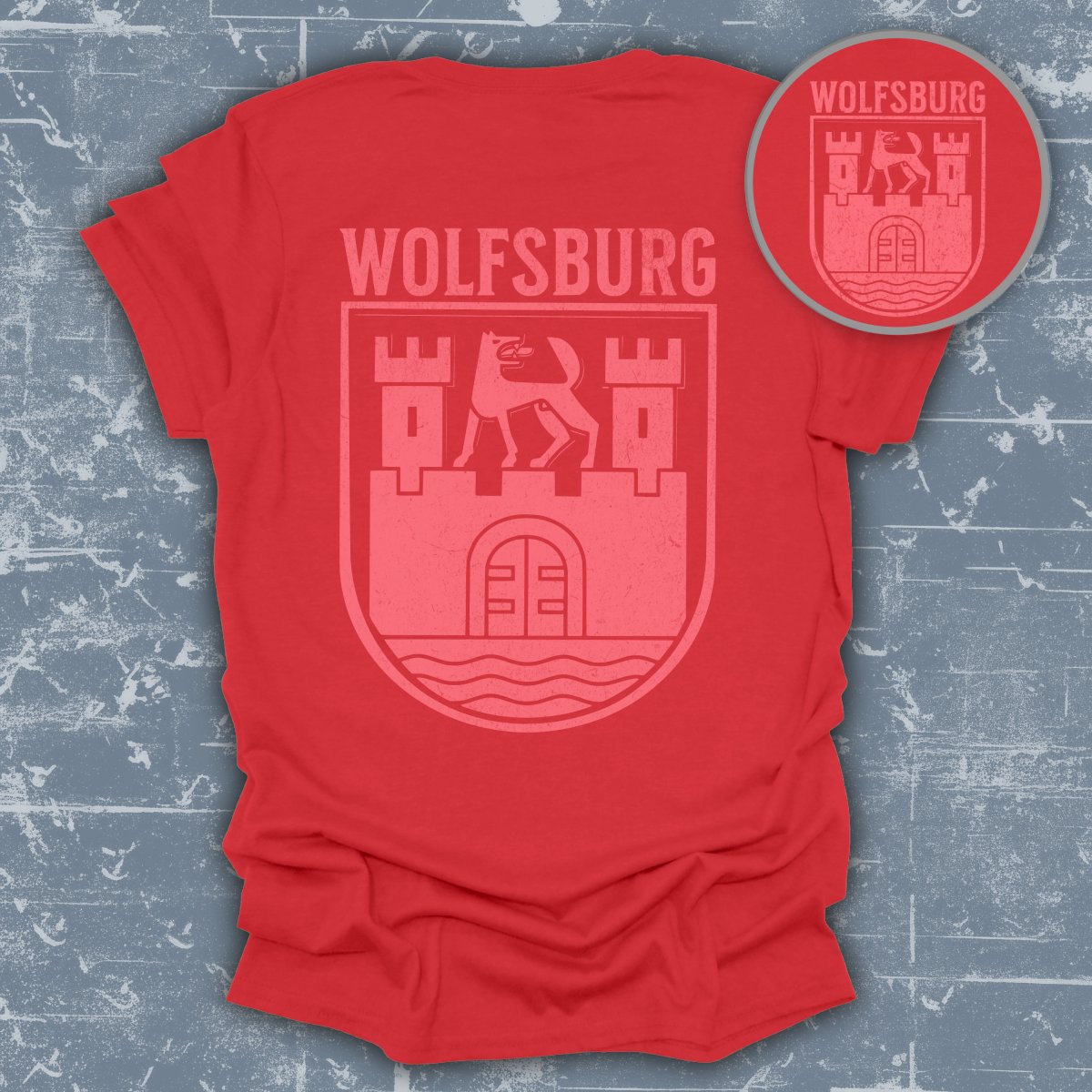 Wolfsburg Crest Graphic Red T Shirt Casual Wear product type