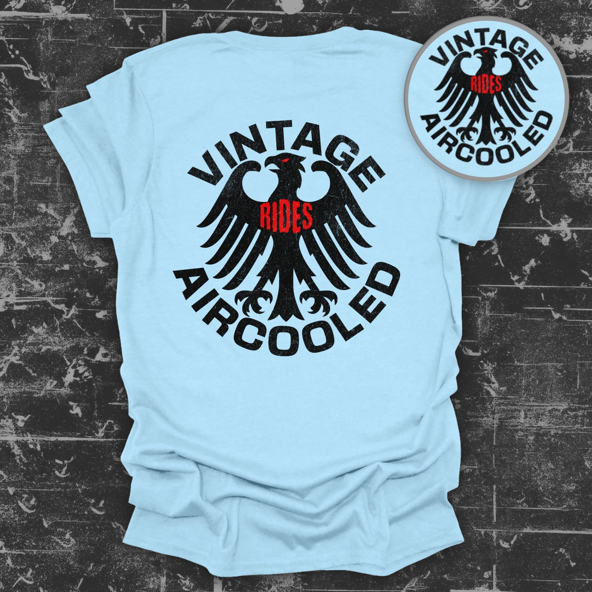 Vintage Aircooled Rides Graphic Tee Shirt Product