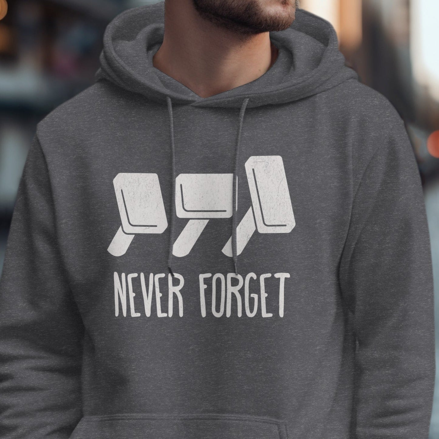 Never Forget Retro Floppy Disk Hoodie Unisex Clothing