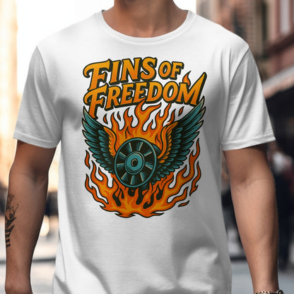 Fins of Freedom Graphic Print Cool Tee product