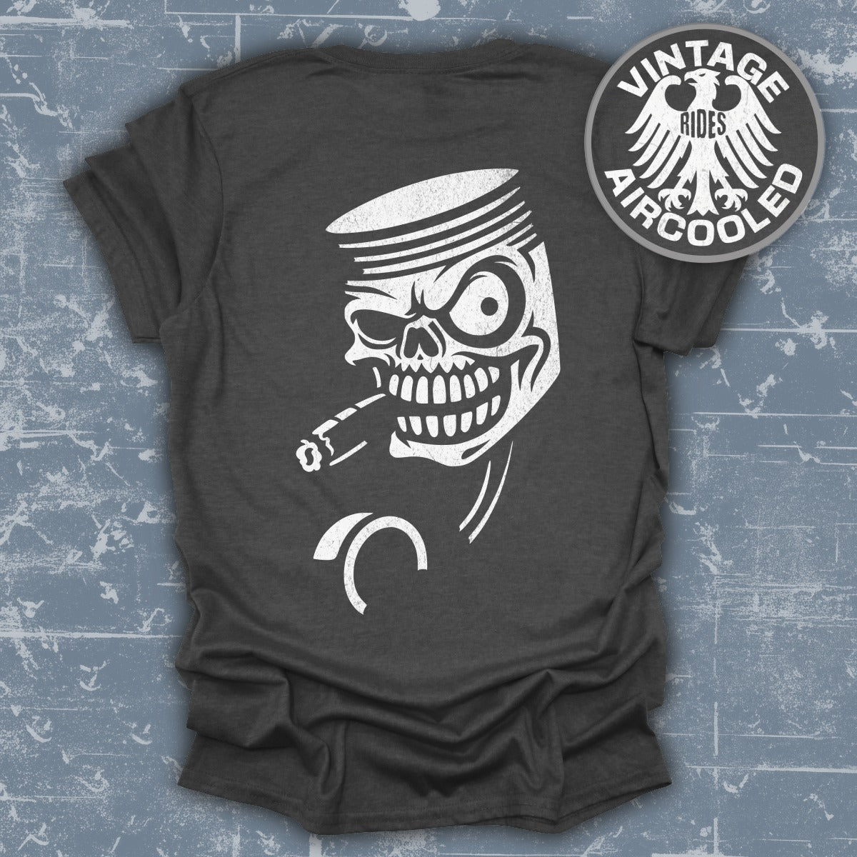 Vintage Rides Aircooled Skull Graphic T-Shirt product type
