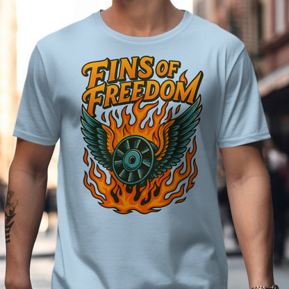 Fins of Freedom Graphic Tee Trendy Shirt product type